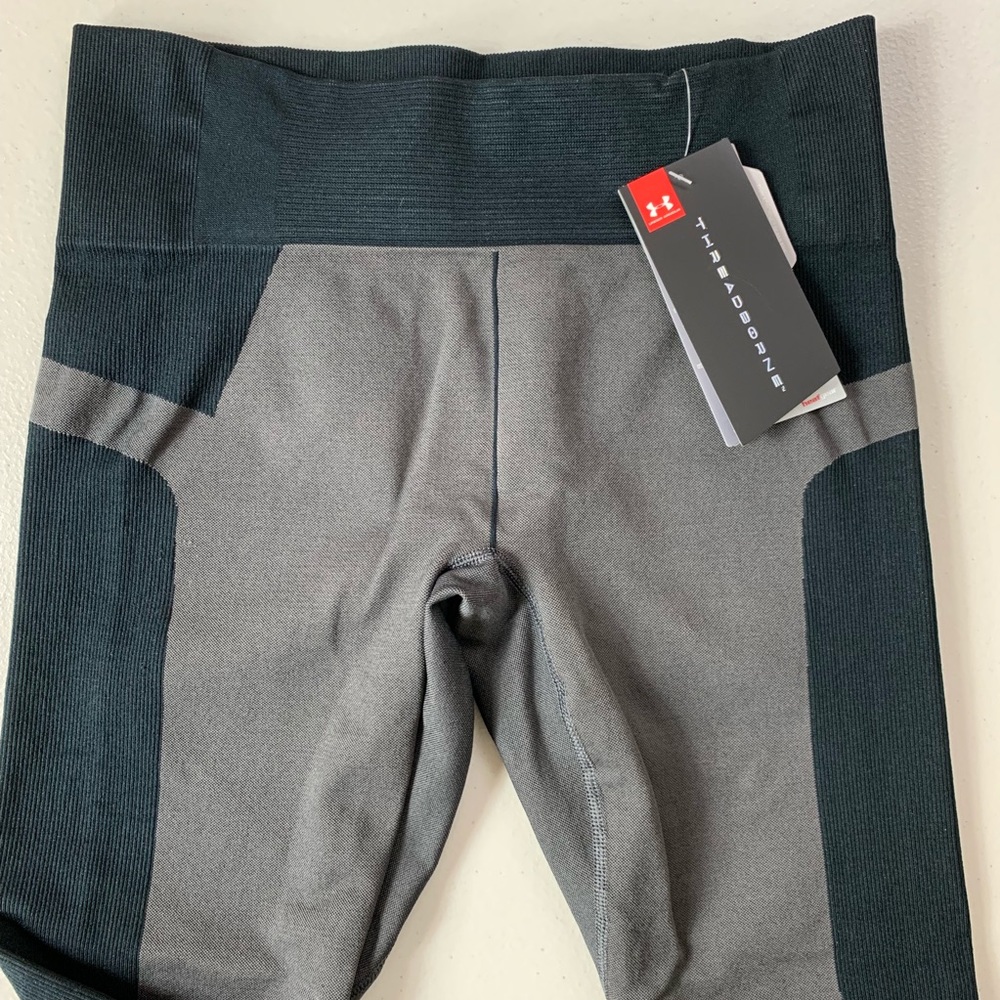 UA Heatgear Threadborne Compression Capri Leggings - Picture 3 of 7
